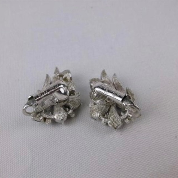 Vintage 1960s Coro Craft Rhinestone Earrings - Picture 2 of 3